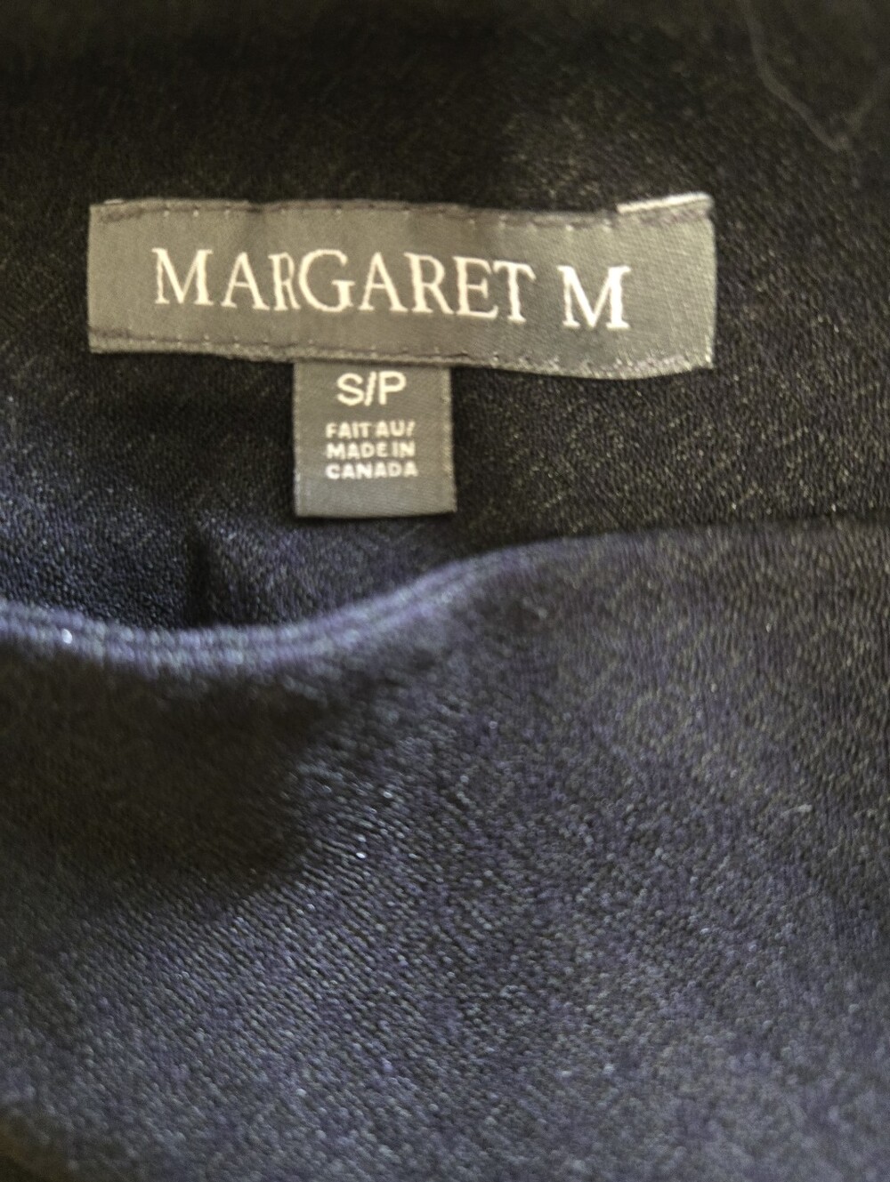 Margaret M Black Pull On Straight Leg Size Small